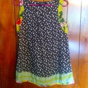 Little Journeys polka dot blue white tank …